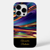 Abstract blauw paars goud smaragdgroen geel Case-Mate iPhone case (Achterkant)