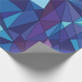 Abstract blauw paars veelhoekig ontwerp cadeaupapier (Hoek)