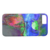Abstract blauw papaver abstract bloembloem Case-Mate iPhone case (Achterkant (Horizontaal))