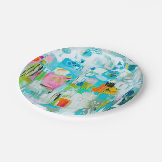 Abstract blauw papieren bordje (Gekanteld)