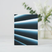Abstract blauw patroon briefkaart (Staand voorkant)