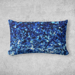 Abstract blauw patroon kussen