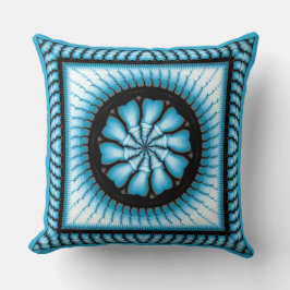 Abstract blauw patroon omwisselen kussen