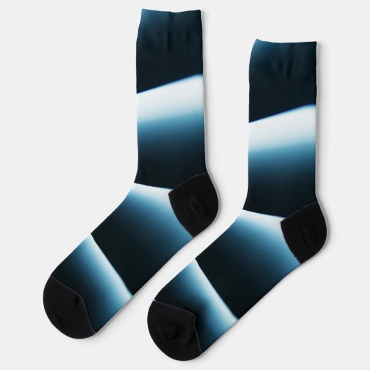 Abstract blauw patroon sokken (Links)