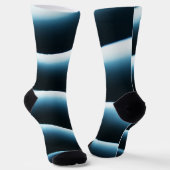 Abstract blauw patroon sokken (Gebogen)