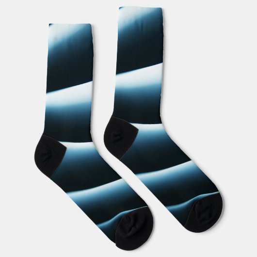 Abstract blauw patroon sokken (Rechts)