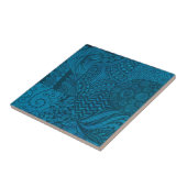 Abstract Blauw Patroon Tegeltje (Zijkant)