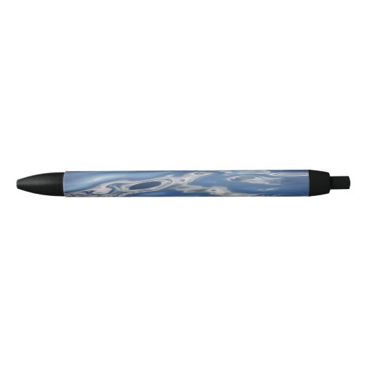 Abstract blauw patroon zwarte inkt pen (Voorkant)