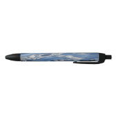 Abstract blauw patroon zwarte inkt pen (Bodem)