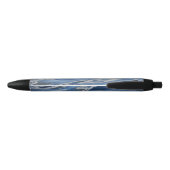 Abstract blauw patroon zwarte inkt pen (Achterkant)