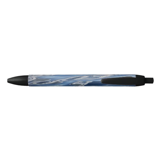 Abstract blauw patroon zwarte inkt pen (Achterkant)