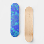 Abstract blauw patroonskateboard persoonlijk skateboard (Voorkant)