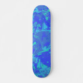 Abstract blauw patroonskateboard persoonlijk skateboard (Voorkant)