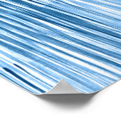 Abstract blauw penseelschilderpatroon poster (Hoek)