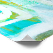 Abstract blauw poster (Hoek)