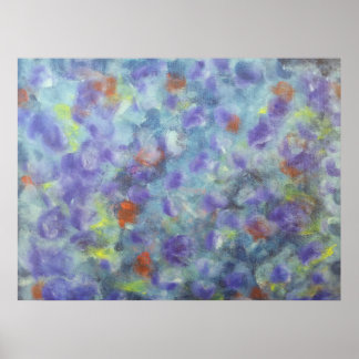 Abstract blauw Poster