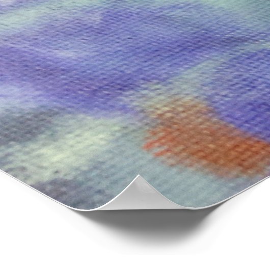 Abstract blauw Poster (Hoek)