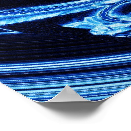 Abstract blauw Poster "ventilator" (Hoek)