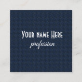 Abstract blauw rasterpatroon vierkante visitekaartje (Voorkant)