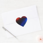 Abstract blauw rood en groen werveleffect hart sticker (Envelop)
