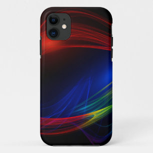 Abstract blauw rood en groen wervelend effect Case-Mate iPhone case