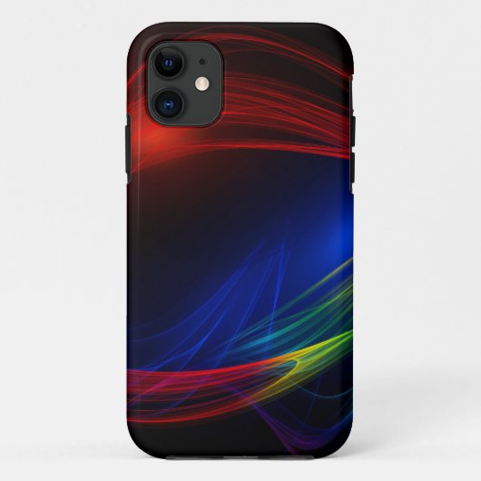 Abstract blauw rood en groen wervelend effect Case-Mate iPhone case (Achterkant)