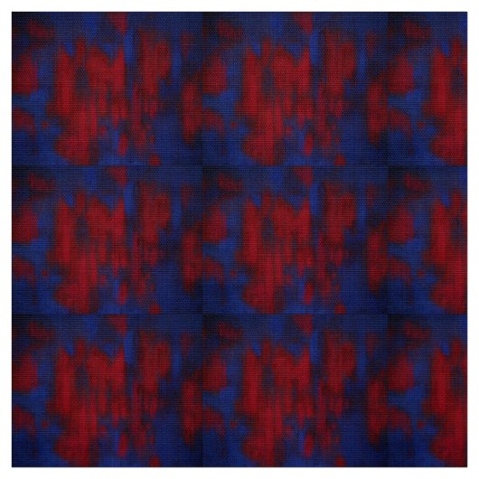 Abstract blauw/rood stof (Swatch)