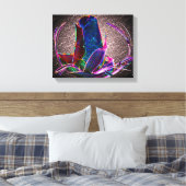 Abstract blauw Roos ventilator Canvas Afdruk (Insitu (Slaapkamer))