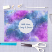 Abstract Blauw Roze Alcohol Inkt Kunst Persoonlijk Tissuepapier (Craft)