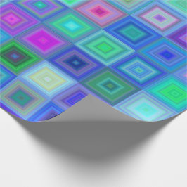 Abstract blauw roze dozen Retroompapier Cadeaupapier