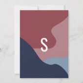 Abstract Blauw Roze Gold Geometric Quinceañera Kaart (Achterkant)