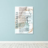 Abstract Blauw Roze Goud  Desiderata van Max Ehrma Canvas Afdruk (Insitu (Houten vloer))