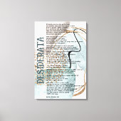 Abstract Blauw Roze Goud  Desiderata van Max Ehrma Canvas Afdruk (Voorkant)