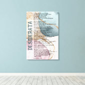 Abstract Blauw Roze Goud Desiderata van Max Ehrma Canvas Afdruk (Insitu (Houten vloer))