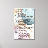 Abstract Blauw Roze Goud Desiderata van Max Ehrma Canvas Afdruk (Voorkant)