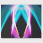 Abstract blauw & roze vignet inpakpapier (Vlak)