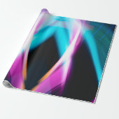 Abstract blauw & roze vignet inpakpapier (Uitgerold)