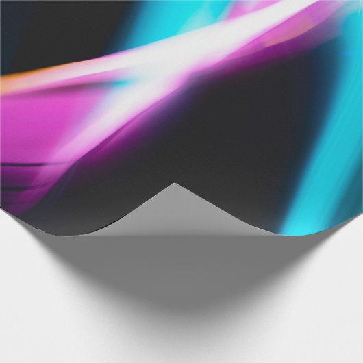 Abstract blauw & roze vignet inpakpapier (Hoek)