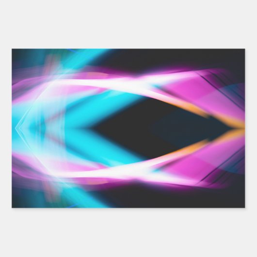 Abstract blauw & roze vignet inpakpapier (Voorkant 2)