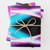 Abstract blauw & roze vignet inpakpapier (In situ)