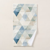 Abstract blauw rustig strandpatroon bad handdoek (Handdoek)