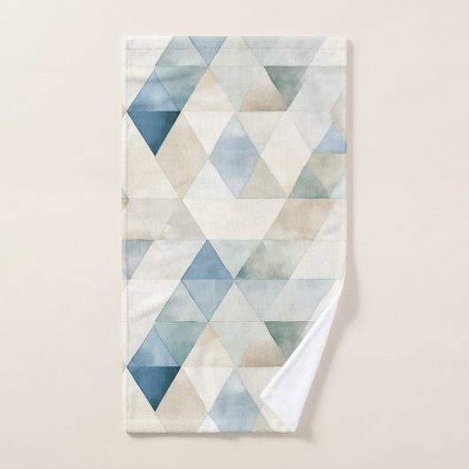 Abstract blauw rustig strandpatroon bad handdoek (Handdoek)
