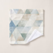 Abstract blauw rustig strandpatroon bad handdoek (Wasdoekje)