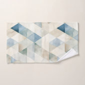 Abstract blauw rustig strandpatroon bad handdoek (Handdoek)
