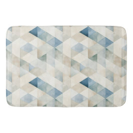 Abstract blauw rustig strandpatroon badmat