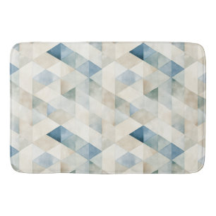 Abstract blauw rustig strandpatroon badmat