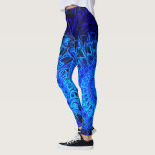 Abstract Blauw Shell Design 1 - Leggings (Links)