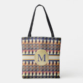 Abstract blauw, Sinaasappel en multifunctioneel Tote Bag (Achterkant)