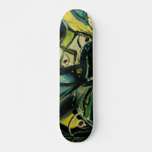 Abstract Blauw Skateboard (Voorkant)
