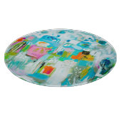 Abstract blauw snijplank (Hoek)